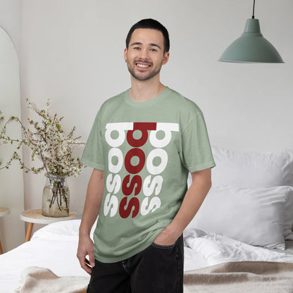 BOSS / Unisex Garment-Dyed Front Print T-Shirt