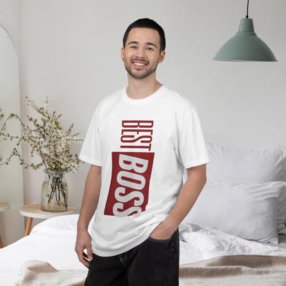 BEST BOSS / Unisex Garment-Dyed Front Print T-Shirt