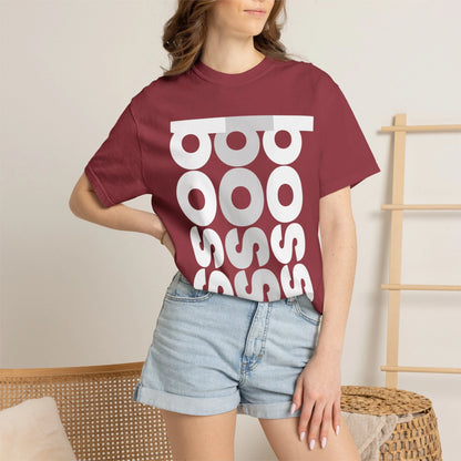 BOSS / Unisex Garment-Dyed Front Print T-Shirt