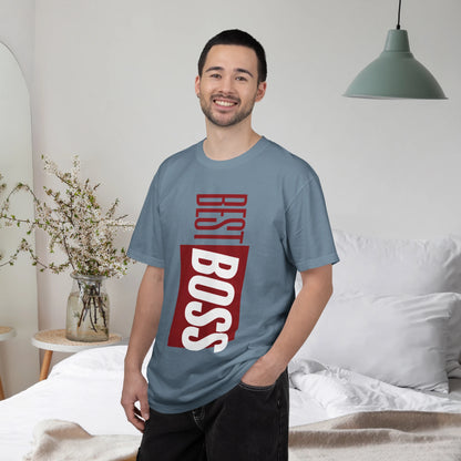 BEST BOSS / Unisex Garment-Dyed Front Print T-Shirt