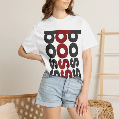 BOSS / Unisex Garment-Dyed Front Print T-Shirt