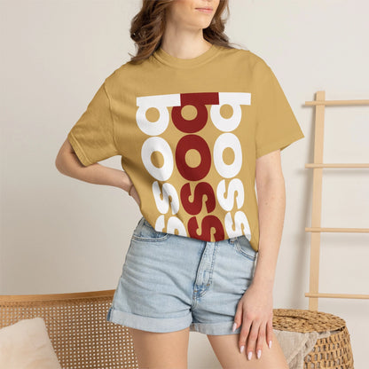 BOSS / Unisex Garment-Dyed Front Print T-Shirt