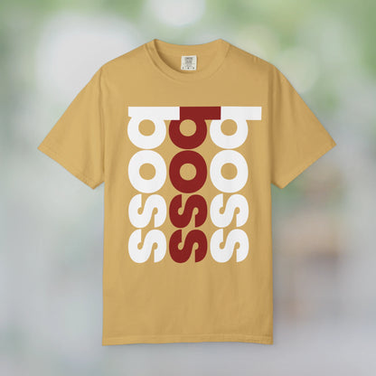 BOSS / Unisex Garment-Dyed Front Print T-Shirt