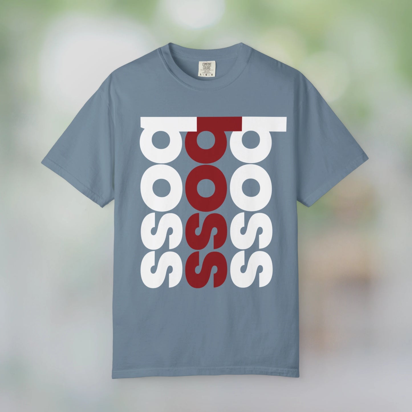 BOSS / Unisex Garment-Dyed Front Print T-Shirt