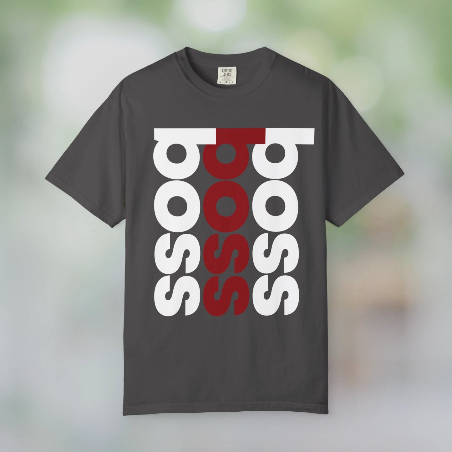 BOSS / Unisex Garment-Dyed Front Print T-Shirt