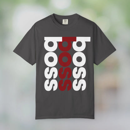BOSS / Unisex Garment-Dyed Front Print T-Shirt