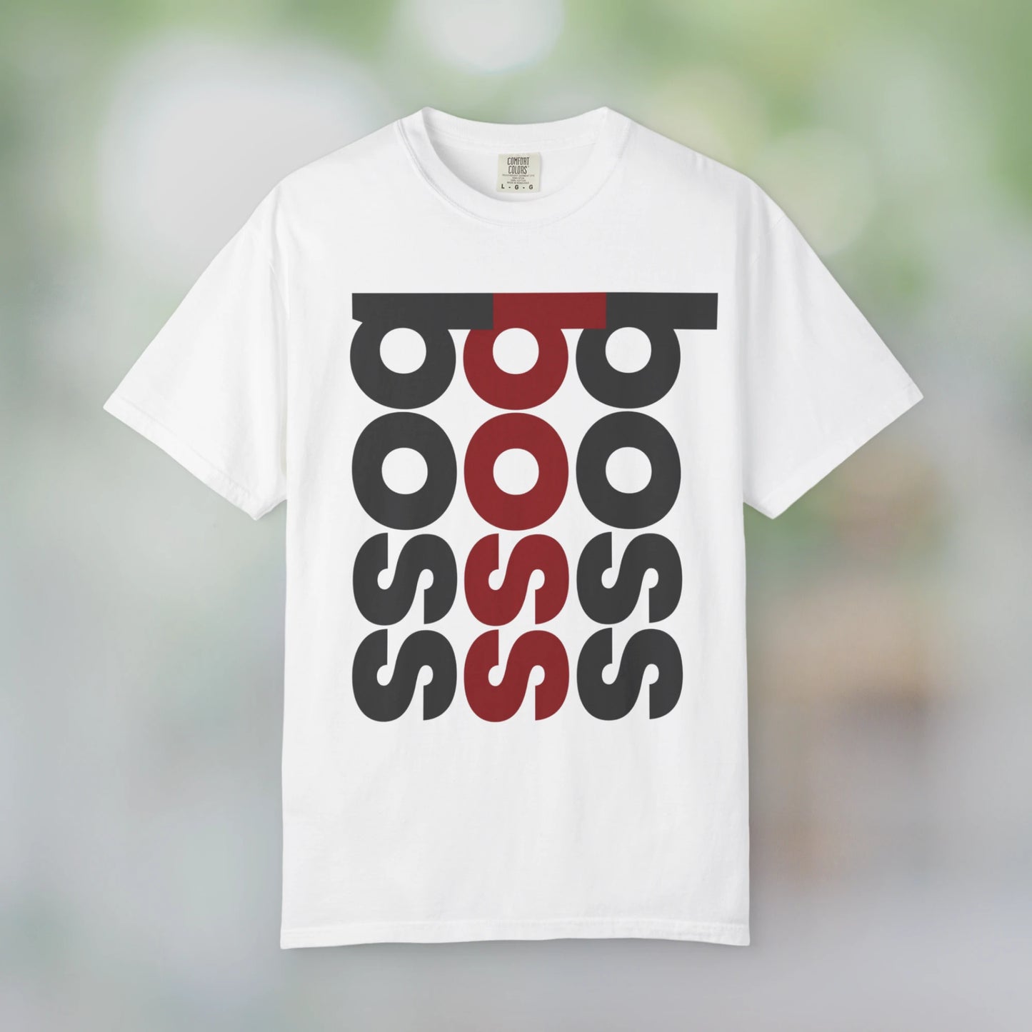 BOSS / Unisex Garment-Dyed Front Print T-Shirt
