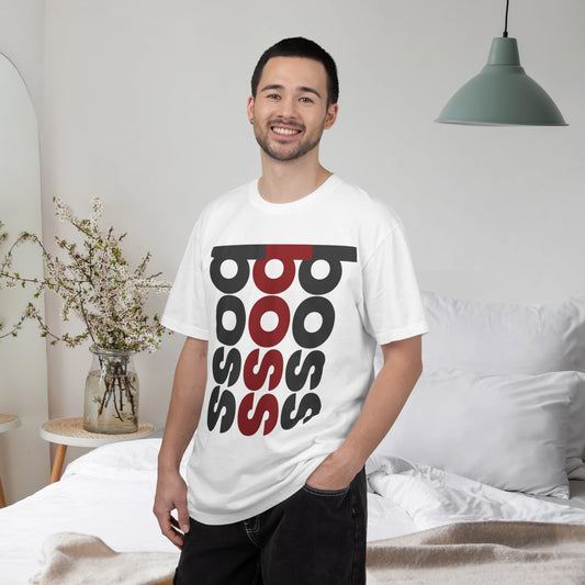 BOSS / Unisex Garment-Dyed Front Print T-Shirt