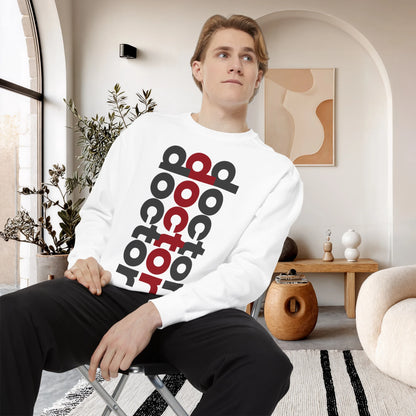 DOCTOR / Unisex Garment-Dyed Front Print Sweatshirt