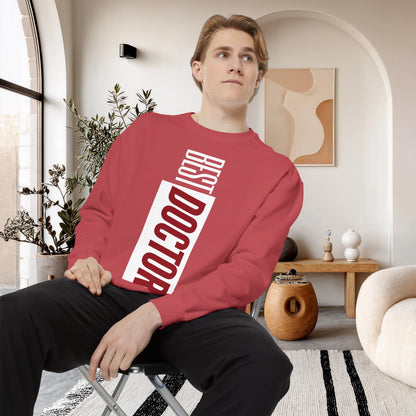 BEST DOCTOR / Unisex Garment-Dyed Front Print Sweatshirt