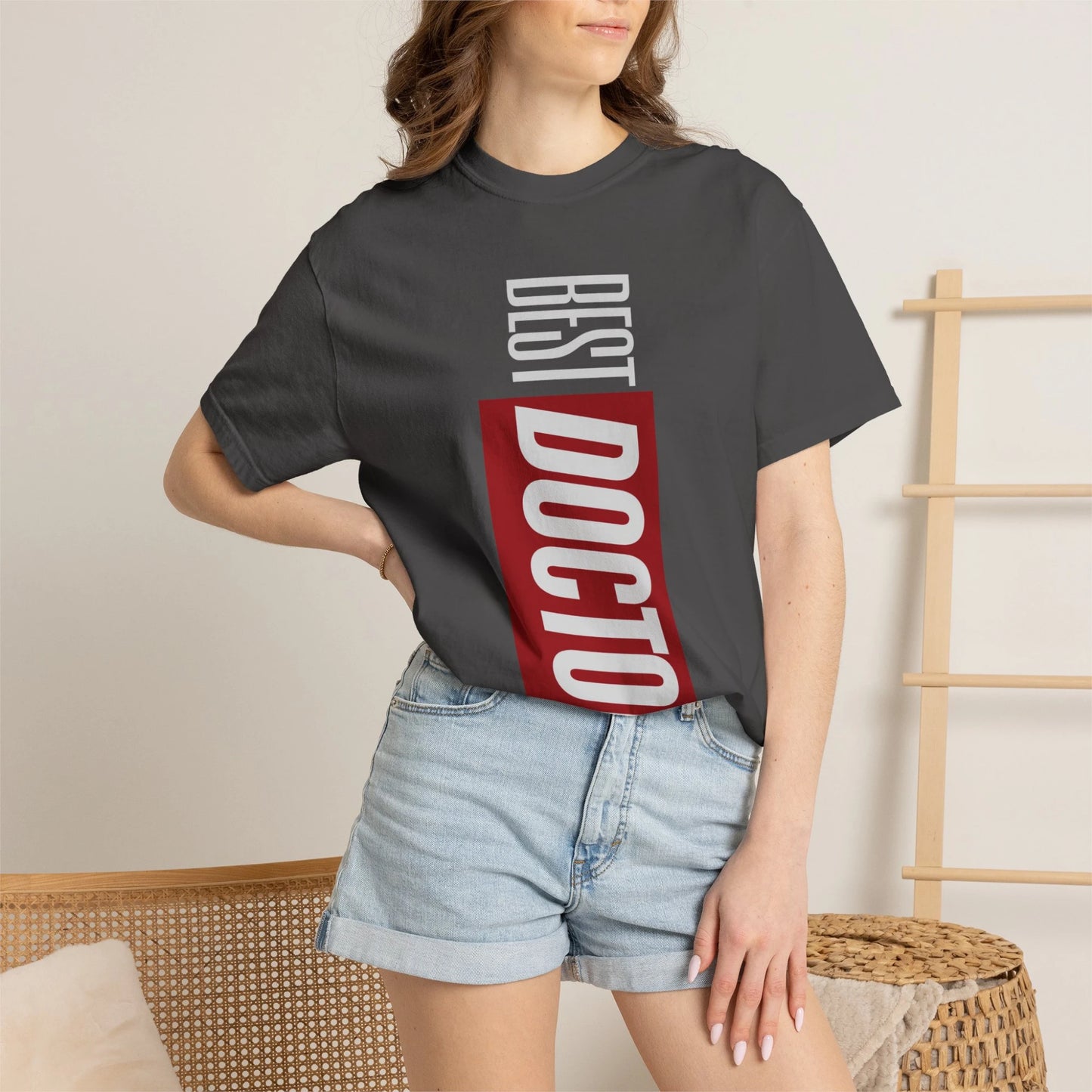 BEST DOCTOR / Unisex Garment-Dyed Front Print T-Shirt