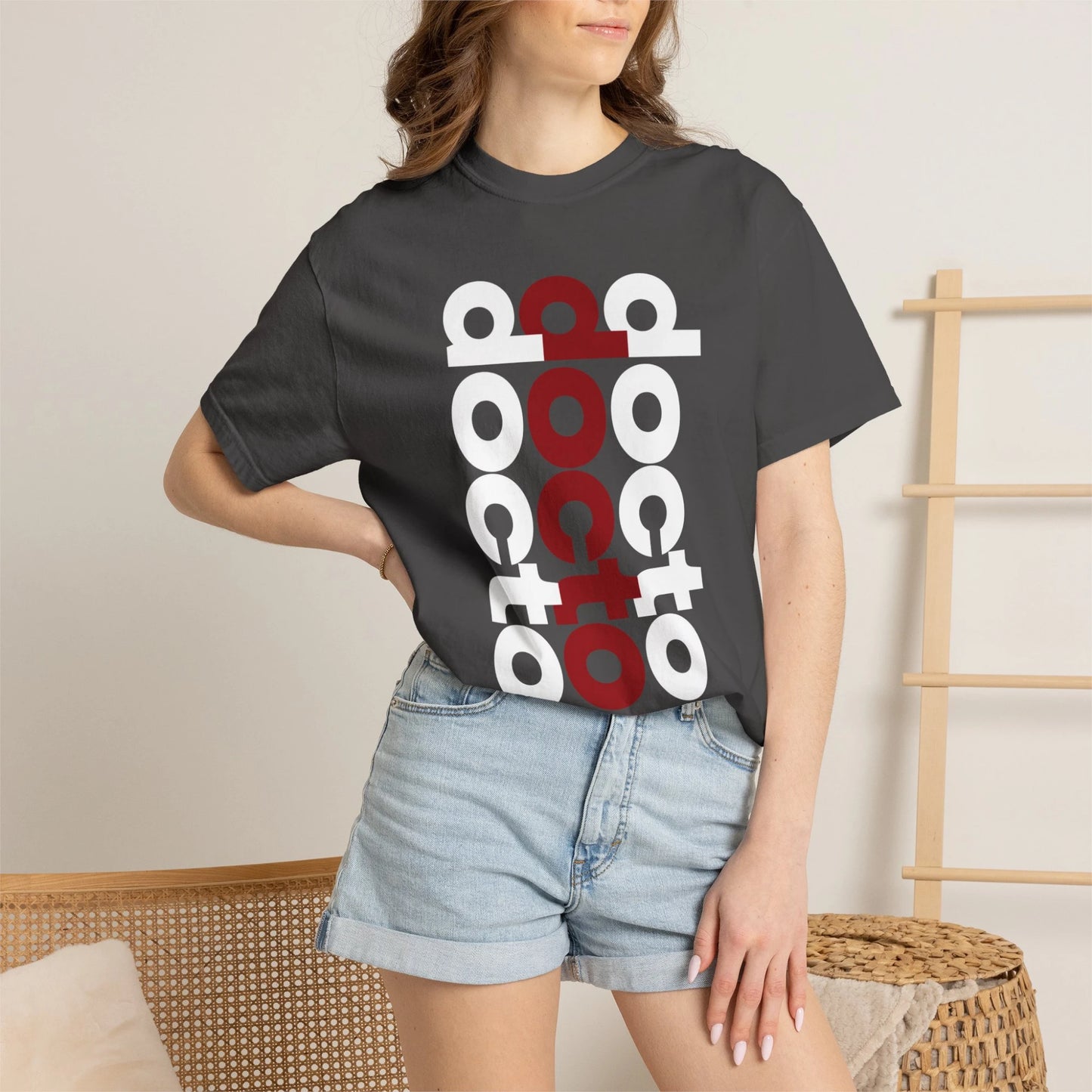 DOCTOR / Unisex Garment-Dyed Front Print T-Shirt