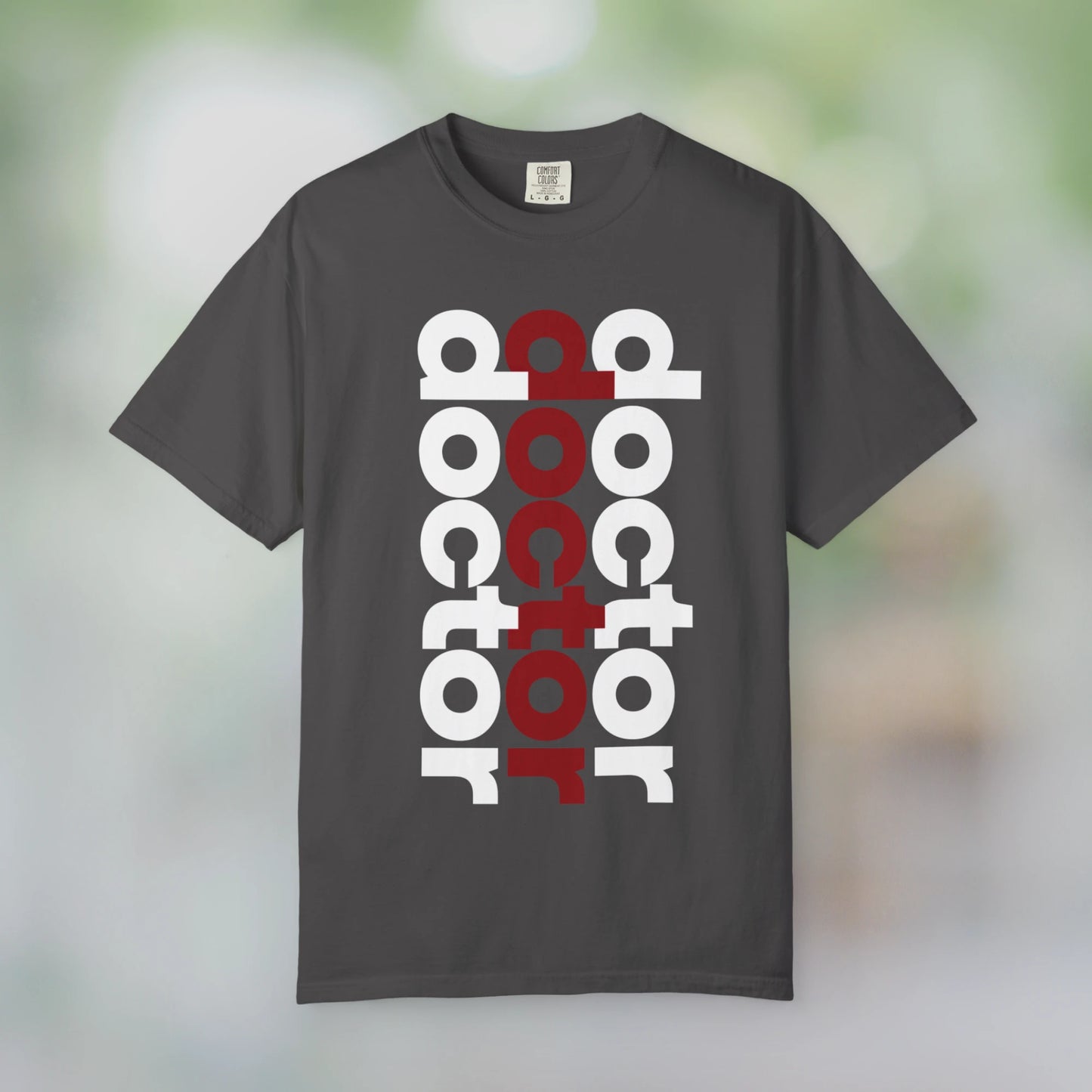 DOCTOR / Unisex Garment-Dyed Front Print T-Shirt