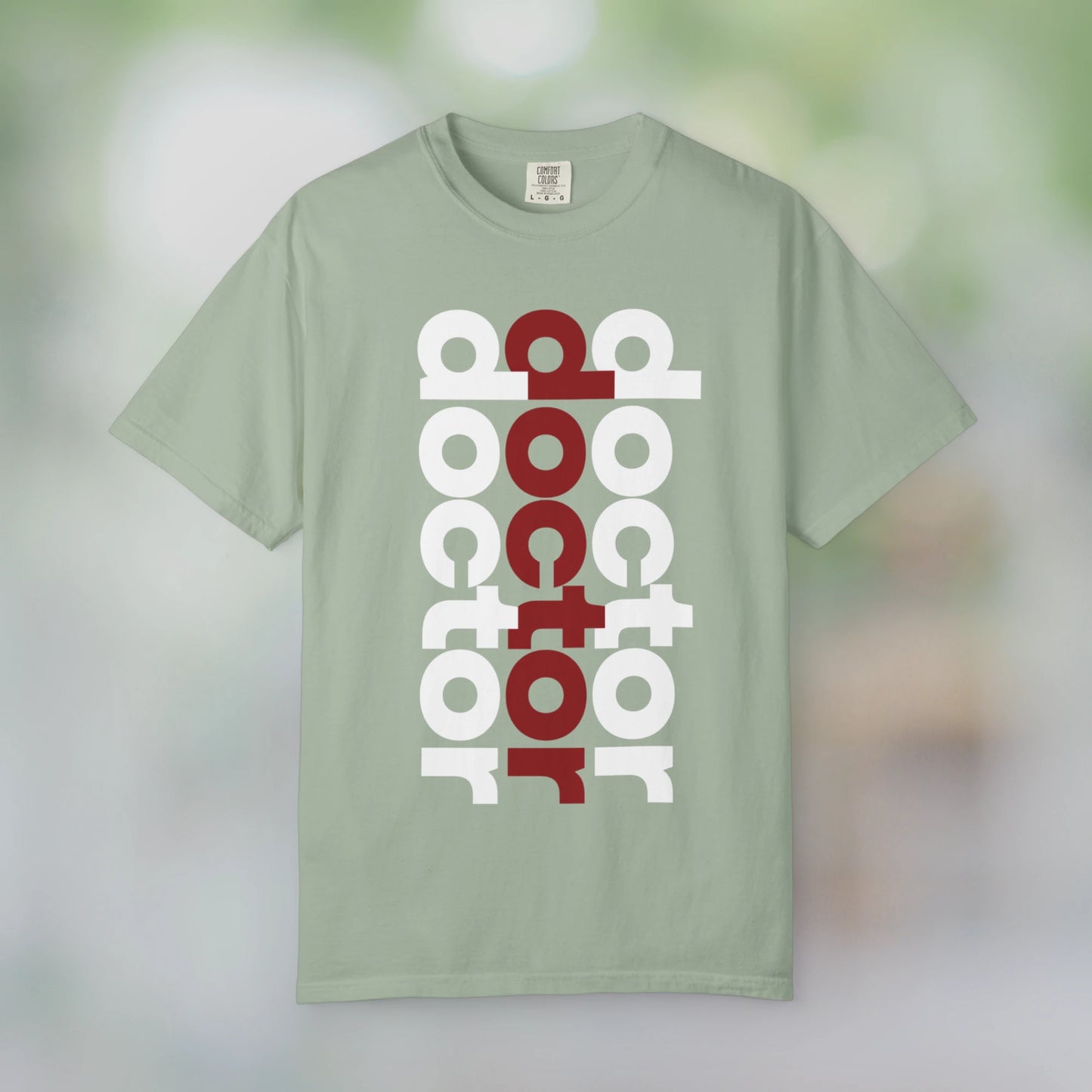 DOCTOR / Unisex Garment-Dyed Front Print T-Shirt