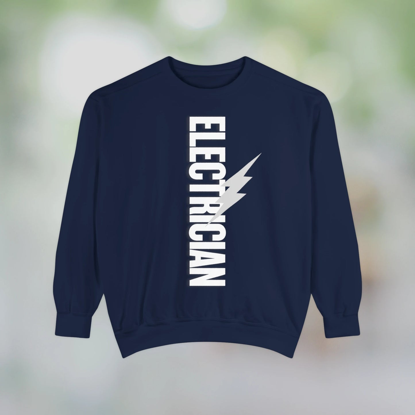 ELECTRICIAN / Unisex Garment-Dyed Front Print Sweatshirt