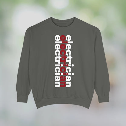 ELECTRICIAN / Unisex Garment-Dyed Front Print Sweatshirt