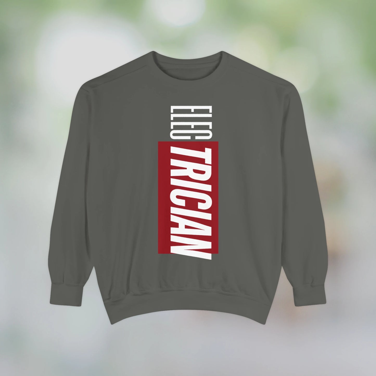 ELECTRICIAN / Unisex Garment-Dyed Front Print Sweatshirt
