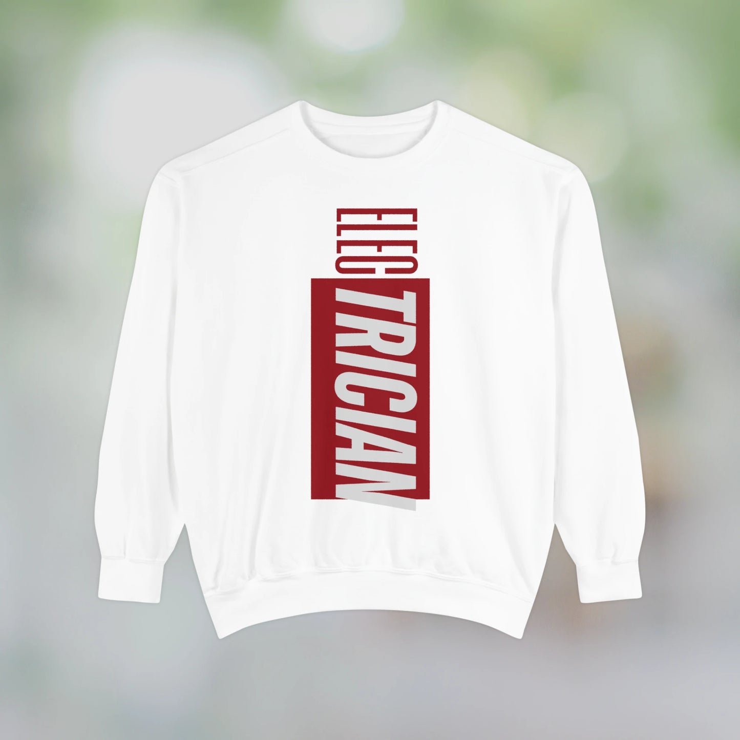 ELECTRICIAN / Unisex Garment-Dyed Front Print Sweatshirt