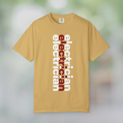 ELECTRICIAN / Unisex Garment-Dyed Front Print T-Shirt