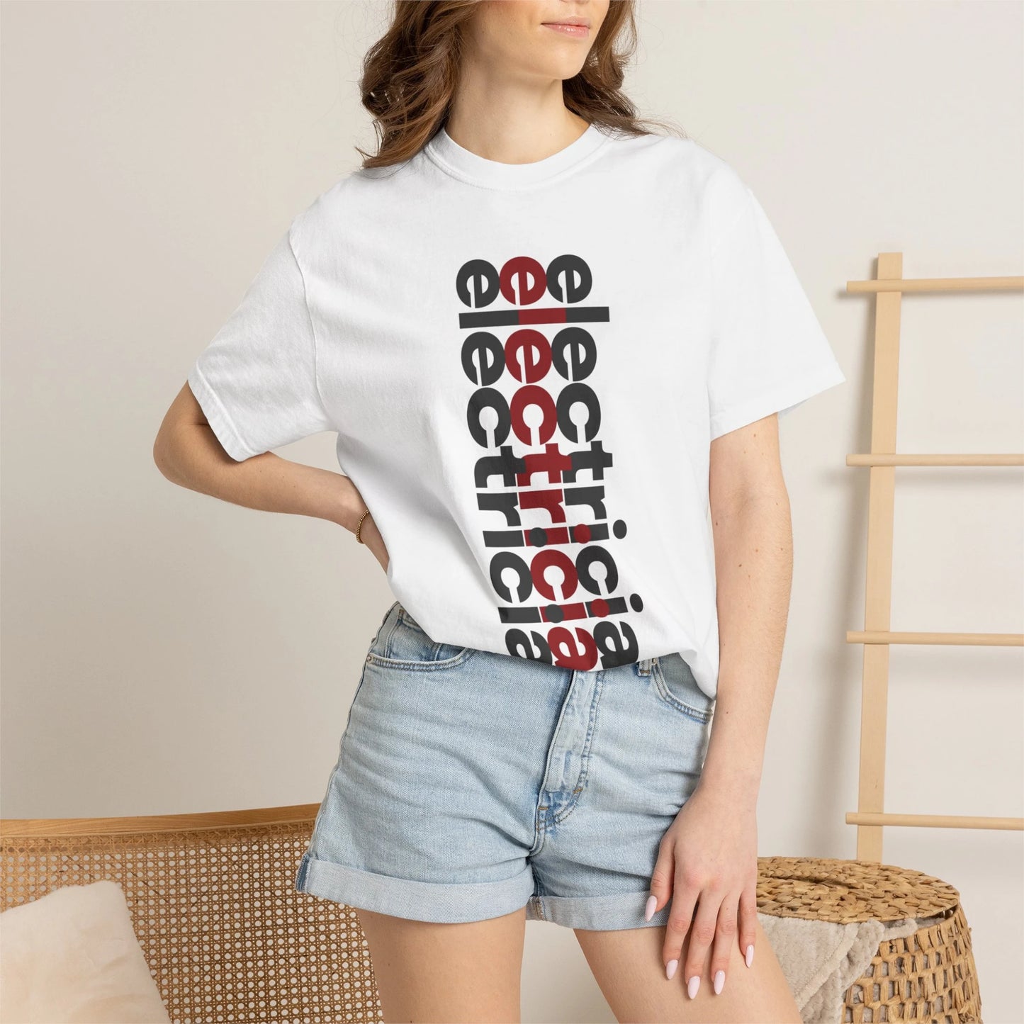 ELECTRICIAN / Unisex Garment-Dyed Front Print T-Shirt