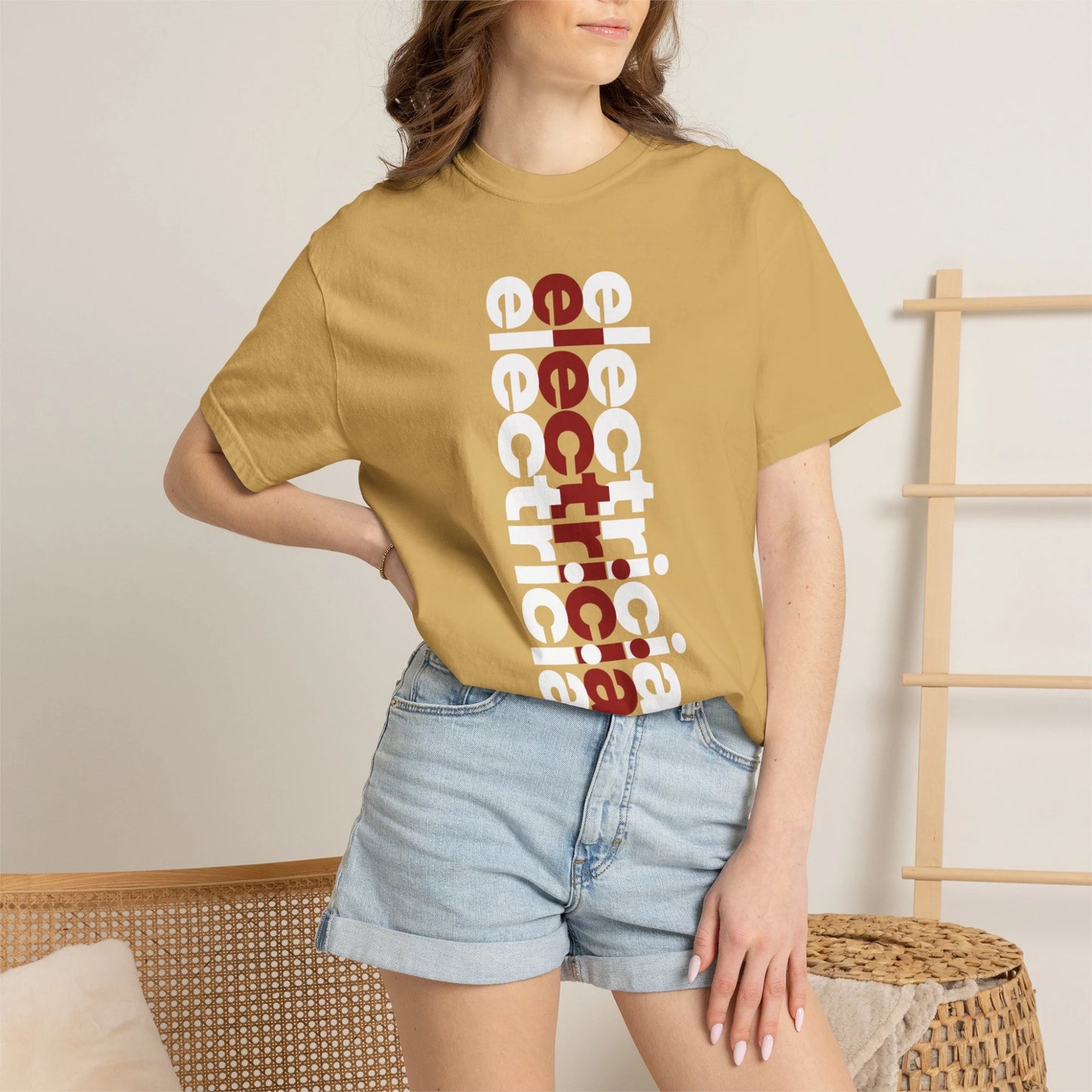 ELECTRICIAN / Unisex Garment-Dyed Front Print T-Shirt