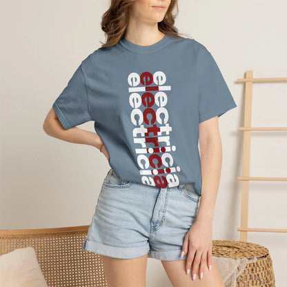 ELECTRICIAN / Unisex Garment-Dyed Front Print T-Shirt