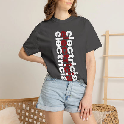 ELECTRICIAN / Unisex Garment-Dyed Front Print T-Shirt