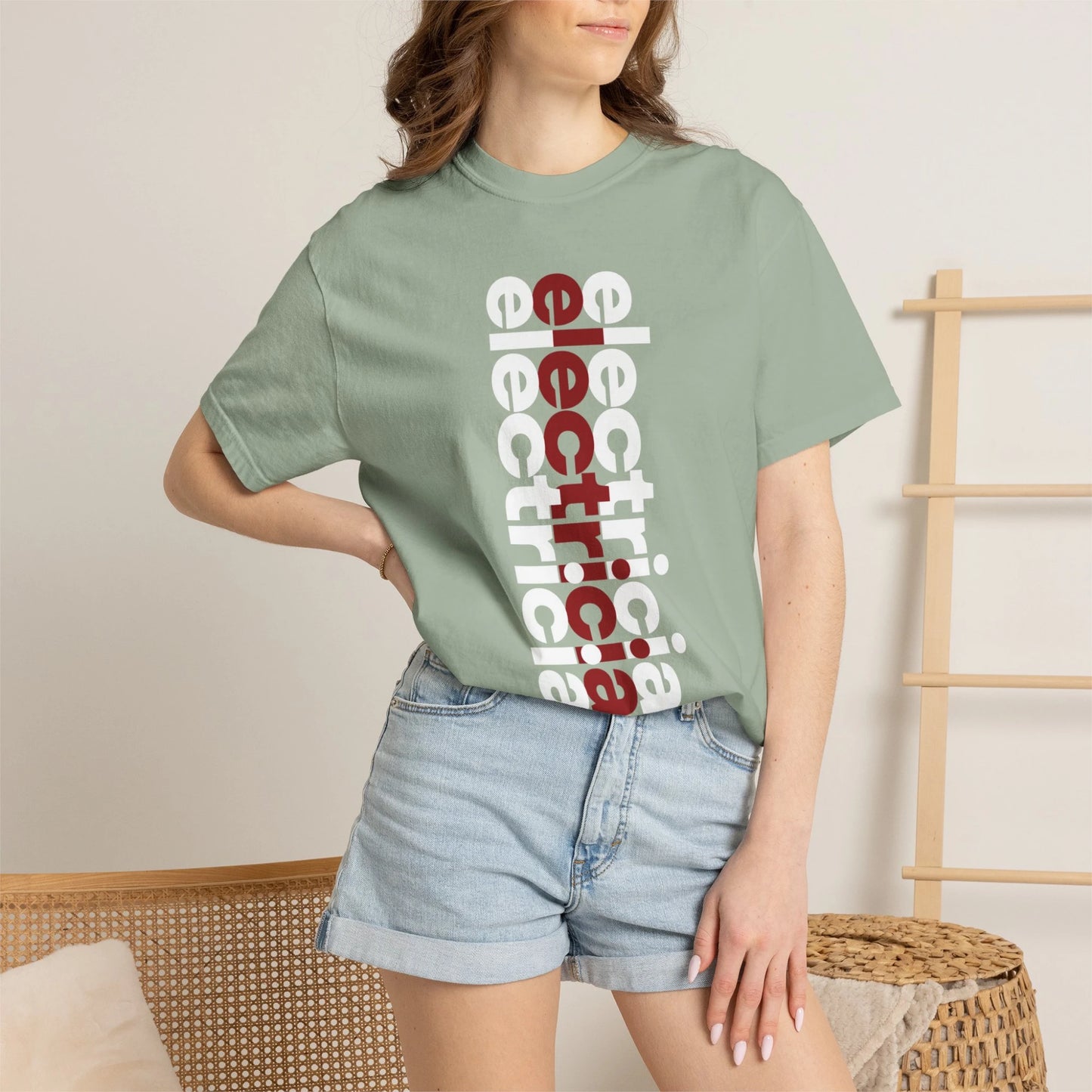 ELECTRICIAN / Unisex Garment-Dyed Front Print T-Shirt