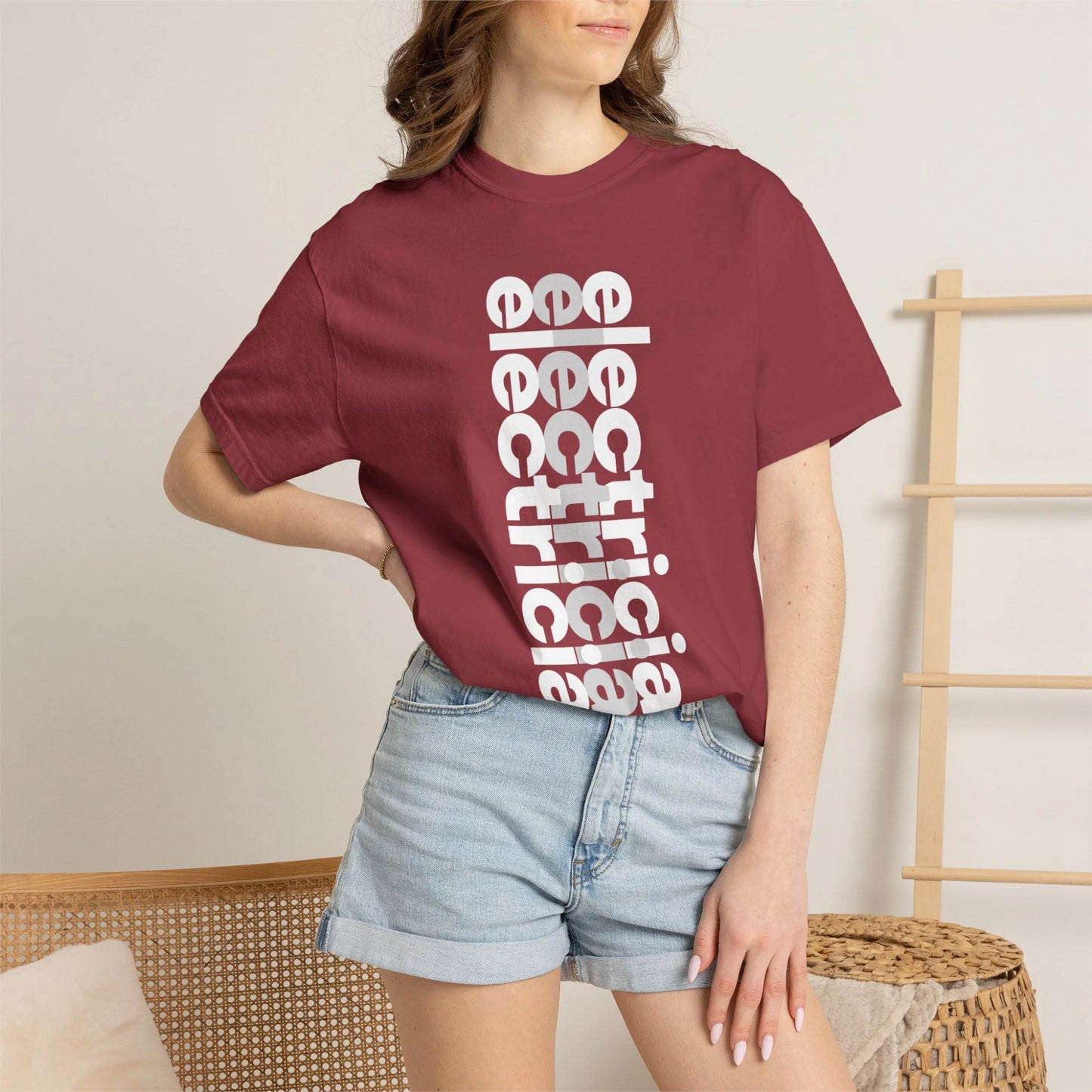 ELECTRICIAN / Unisex Garment-Dyed Front Print T-Shirt