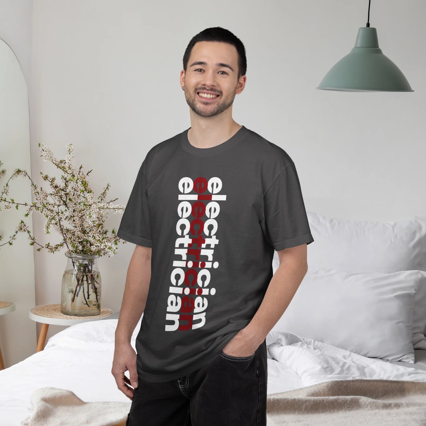 ELECTRICIAN / Unisex Garment-Dyed Front Print T-Shirt