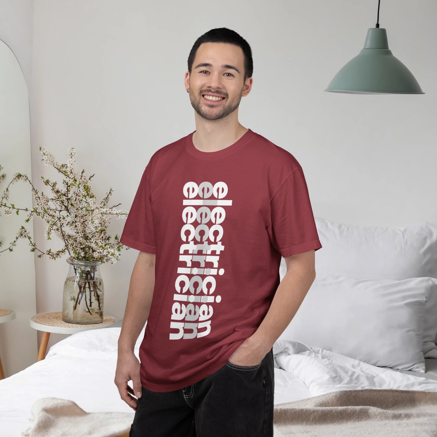 ELECTRICIAN / Unisex Garment-Dyed Front Print T-Shirt