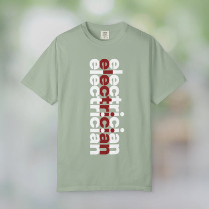 ELECTRICIAN / Unisex Garment-Dyed Front Print T-Shirt