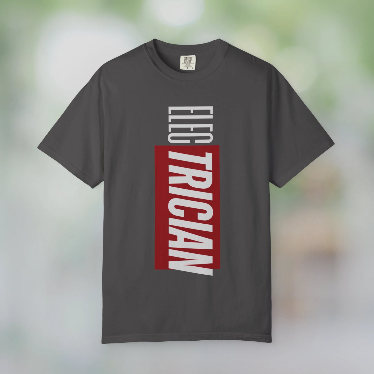 ELECTRICIAN / Unisex Garment-Dyed Front Print T-Shirt