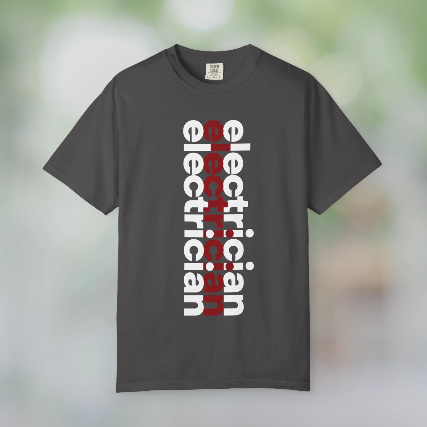 ELECTRICIAN / Unisex Garment-Dyed Front Print T-Shirt