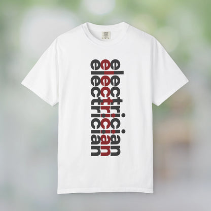ELECTRICIAN / Unisex Garment-Dyed Front Print T-Shirt