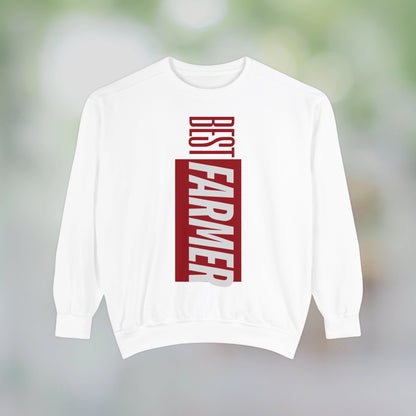 BEST FARMER / Unisex Garment-Dyed Front Print Sweatshirt