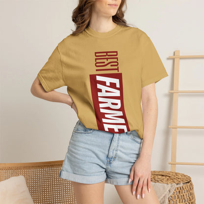 BEST FARMER / Unisex Garment-Dyed Front Print T-Shirt