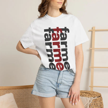 FARMER / Unisex Garment-Dyed Front Print T-Shirt