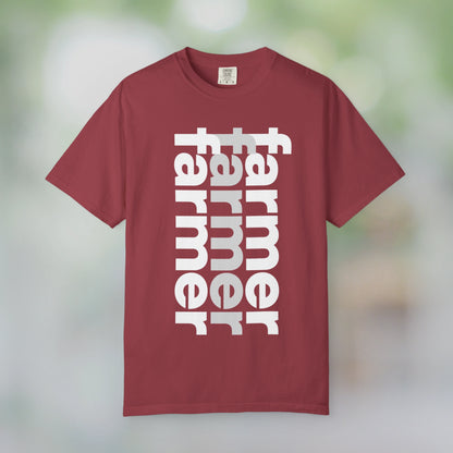 FARMER / Unisex Garment-Dyed Front Print T-Shirt