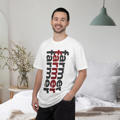 FARMER / Unisex Garment-Dyed Front Print T-Shirt
