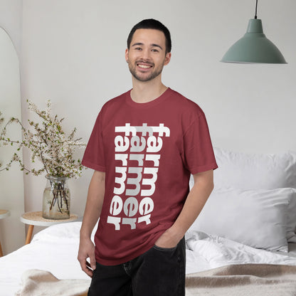 FARMER / Unisex Garment-Dyed Front Print T-Shirt