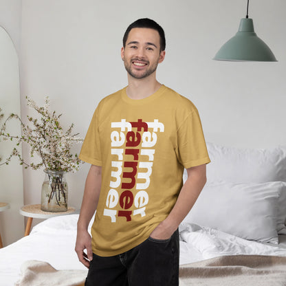 FARMER / Unisex Garment-Dyed Front Print T-Shirt