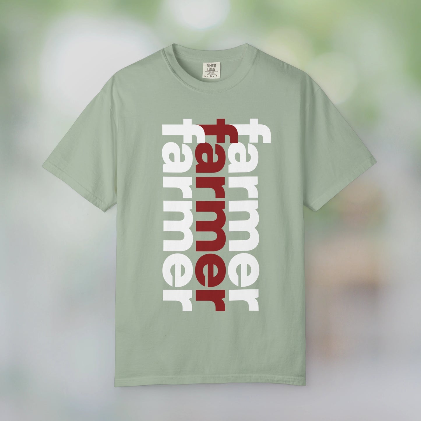 FARMER / Unisex Garment-Dyed Front Print T-Shirt