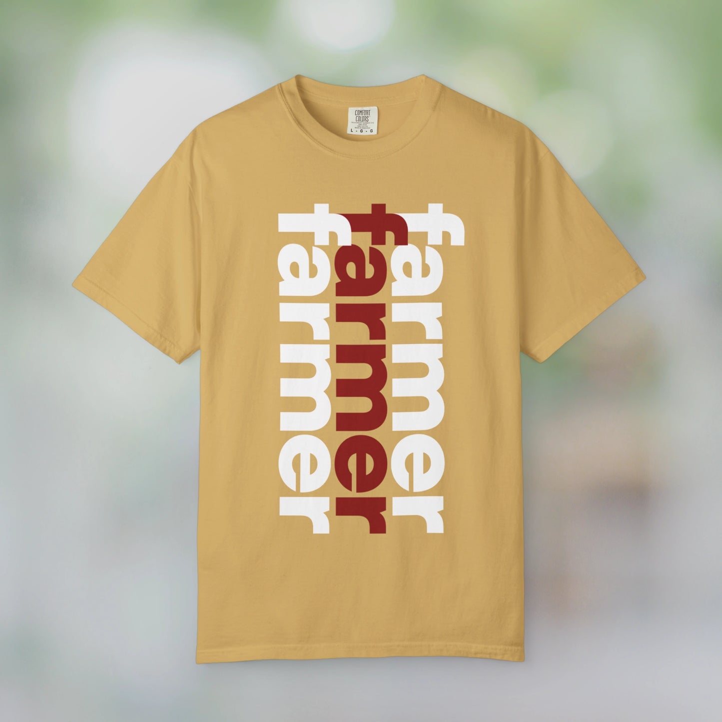 FARMER / Unisex Garment-Dyed Front Print T-Shirt