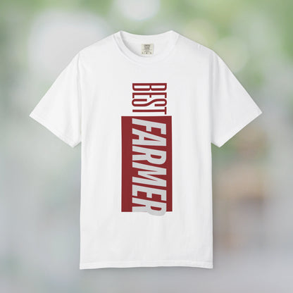 BEST FARMER / Unisex Garment-Dyed Front Print T-Shirt