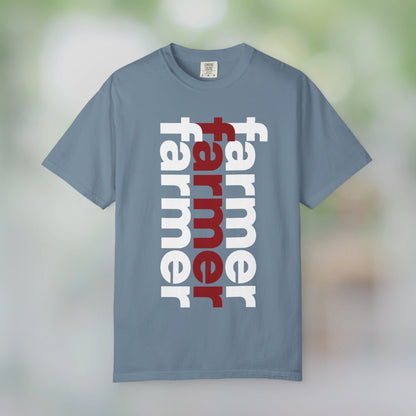 FARMER / Unisex Garment-Dyed Front Print T-Shirt