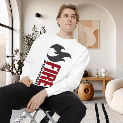 FIREFIGHTER / Unisex Garment-Dyed Front Print Sweatshirt