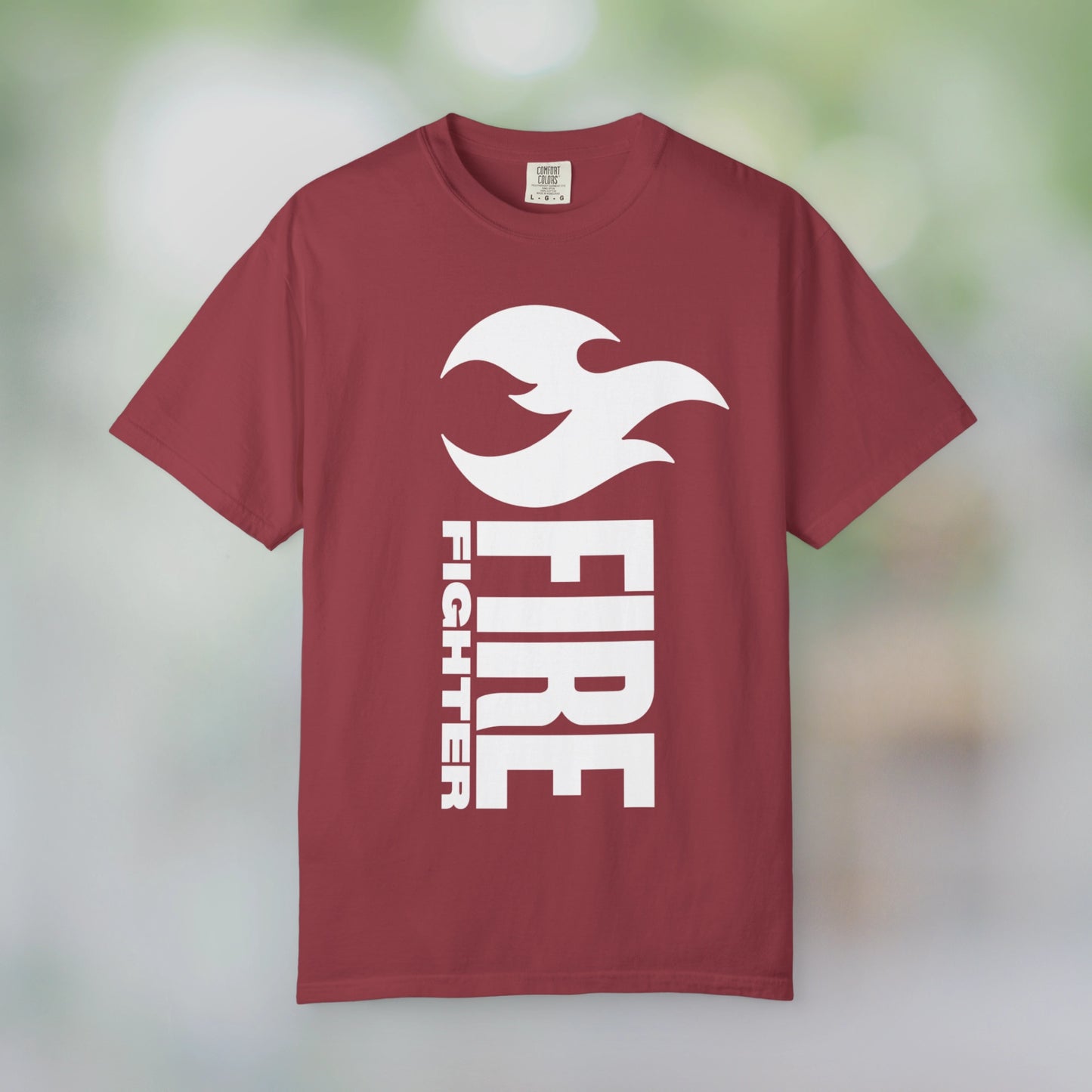 FIREFIGHTER / Unisex Garment-Dyed Front Print T-Shirt