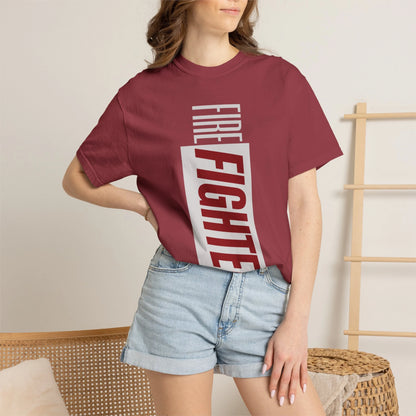 FIREFIGHTER / Unisex Garment-Dyed Front Print T-Shirt