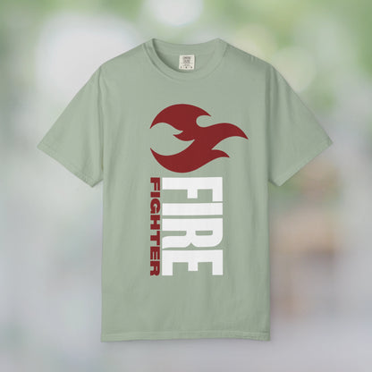 FIREFIGHTER / Unisex Garment-Dyed Front Print T-Shirt
